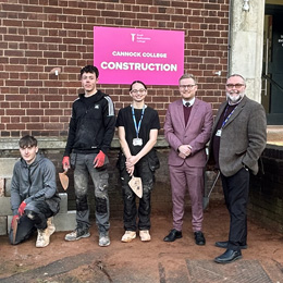 Cannock College Bricklaying Students