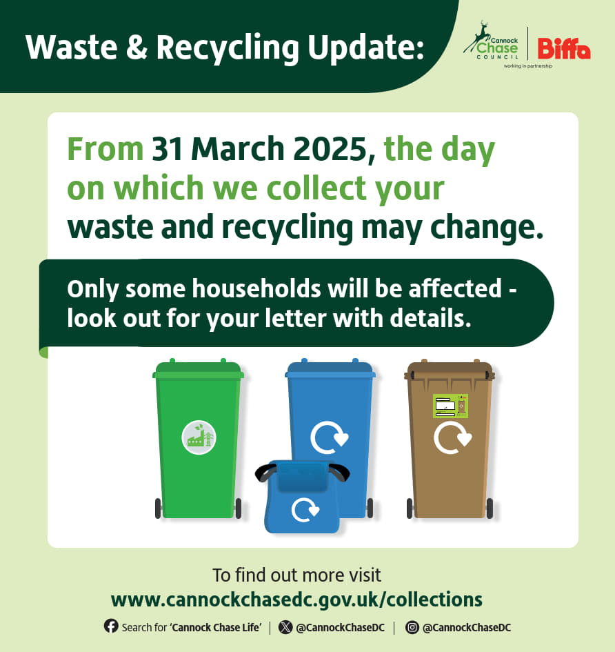 Waste and Recycling Collection Day Changes