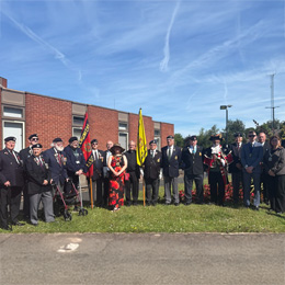 Dignitaries at flag raising
