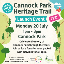 Cannock Park Heritage Trail Opens July 20