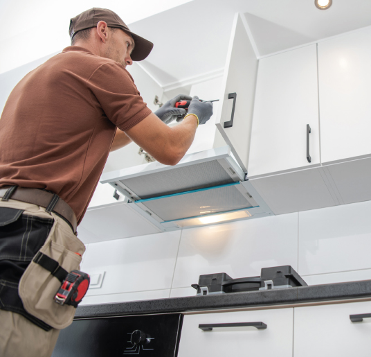 kitchen repair being carried out