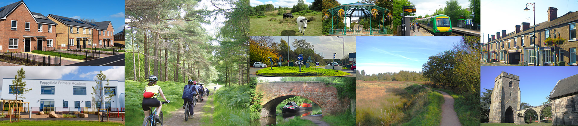 montage of cannock chase district scenes